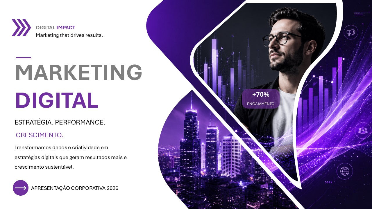 Slide Marketing Digital Premium | Template PowerPoint Editável