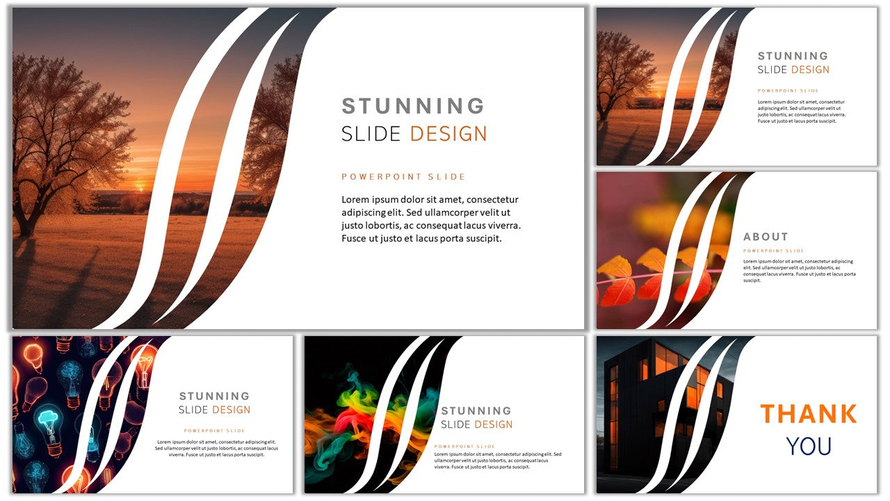 Template PowerPoint Profissional Nº5 - 3 Slides Modernos