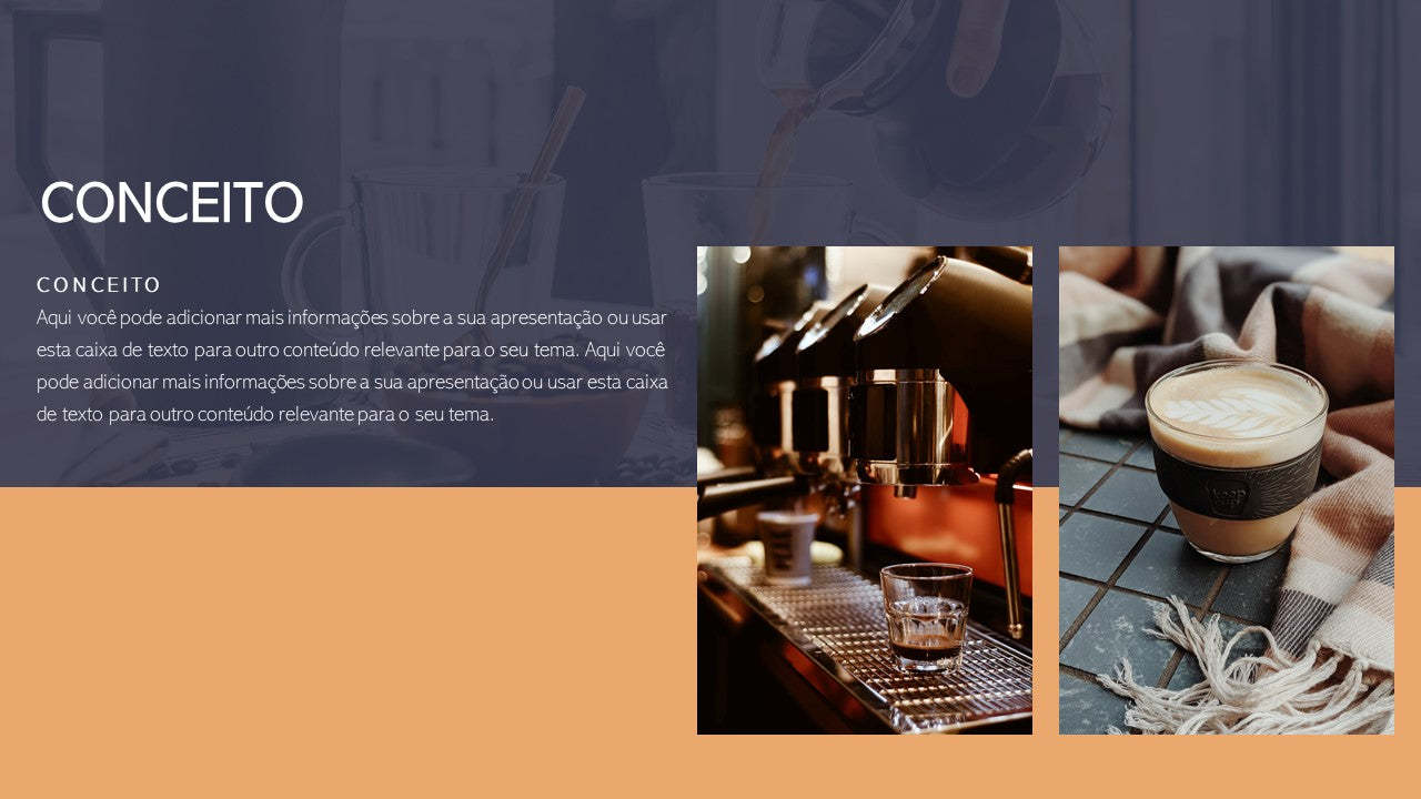 Template PowerPoint Café - 30 Slides Temáticos para Cafetarias Multiusos