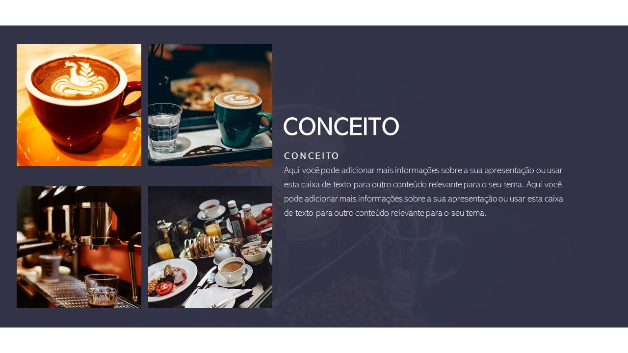 Template PowerPoint Café - 30 Slides Temáticos para Cafetarias Multiusos