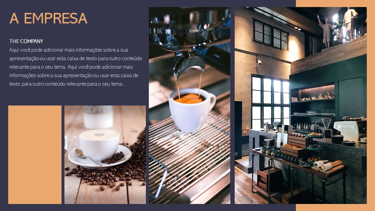 Template PowerPoint Café - 30 Slides Temáticos para Cafetarias Multiusos