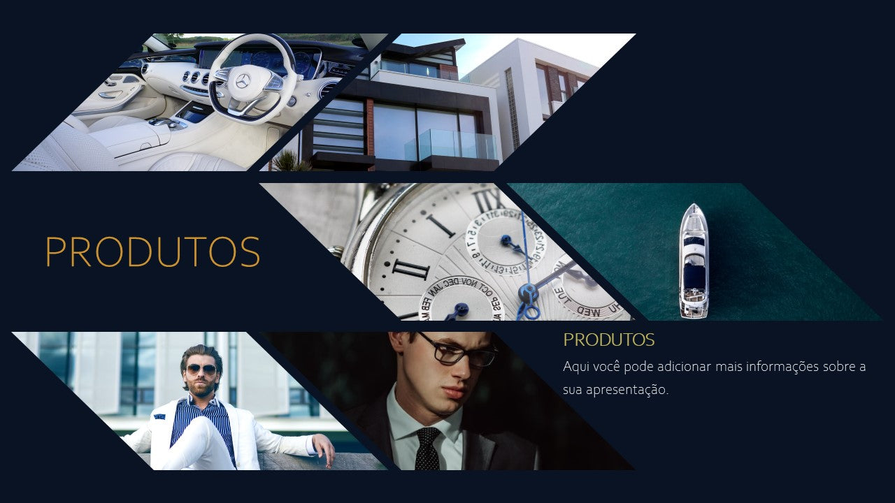 Template PowerPoint Luxo - 30 Slides Premium Sofisticados Multiusos