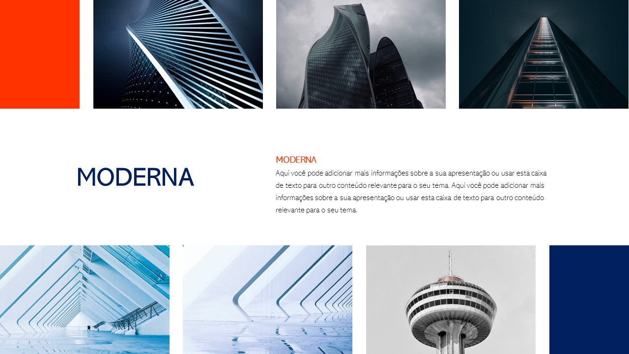 Template PowerPoint Arquitetura Moderna - 30 Slides Profissionais Multiusos