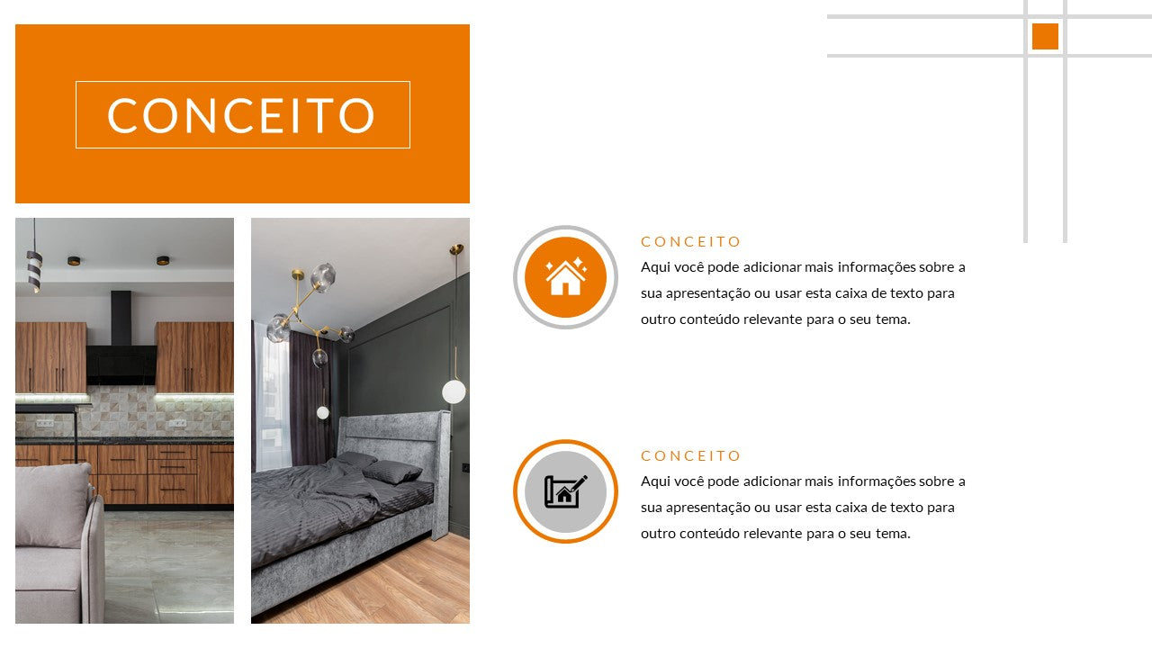 Template PowerPoint Design de Interiores - 30 Slides Profissionais Multiusos