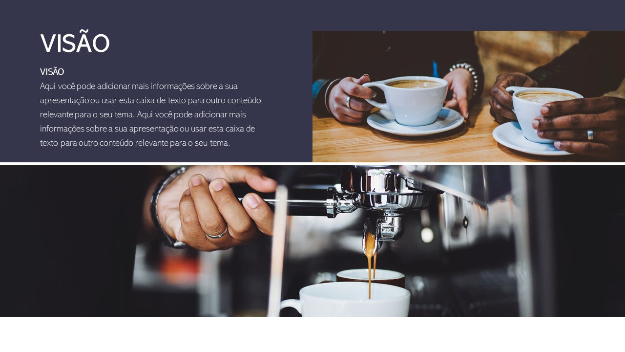 Template PowerPoint Café - 30 Slides Temáticos para Cafetarias Multiusos