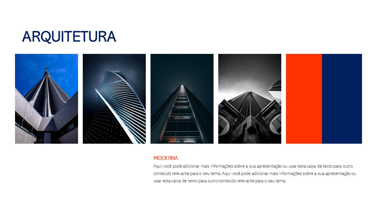 Template PowerPoint Arquitetura Moderna - 30 Slides Profissionais Multiusos