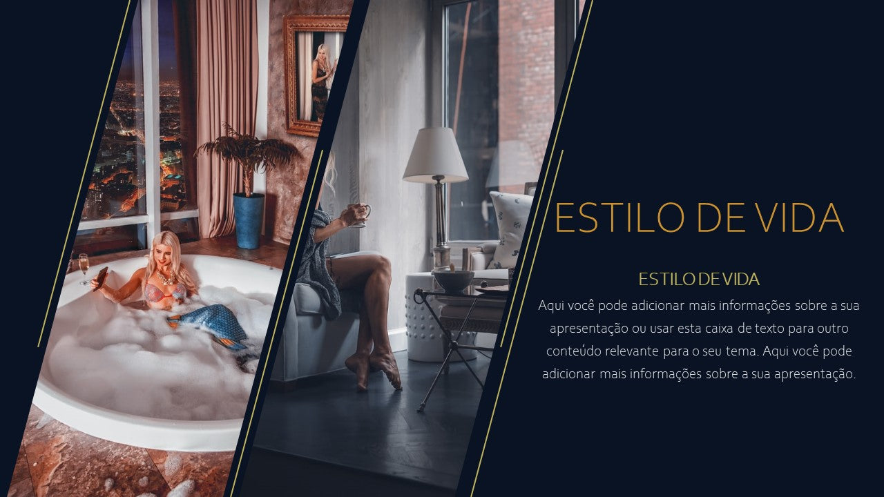 Template PowerPoint Luxo - 30 Slides Premium Sofisticados Multiusos