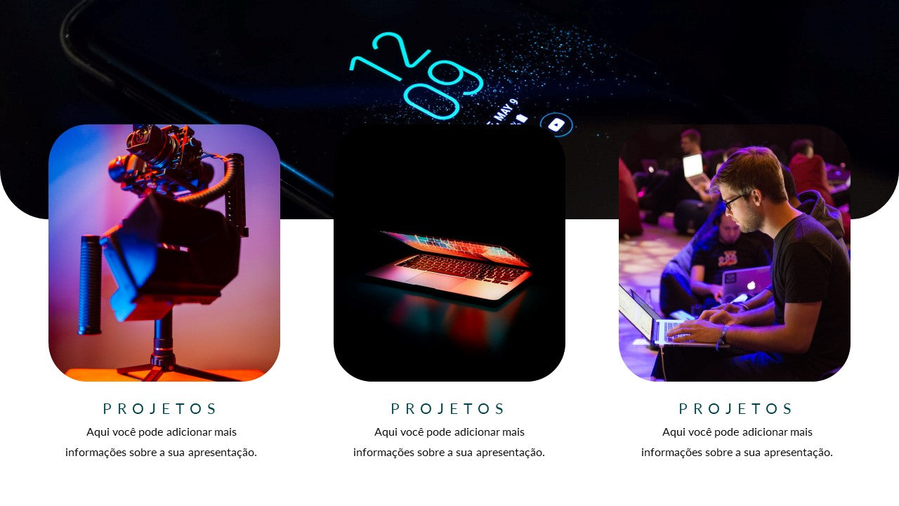 Template PowerPoint Tecnologia - 30 Slides Profissionais Multiusos
