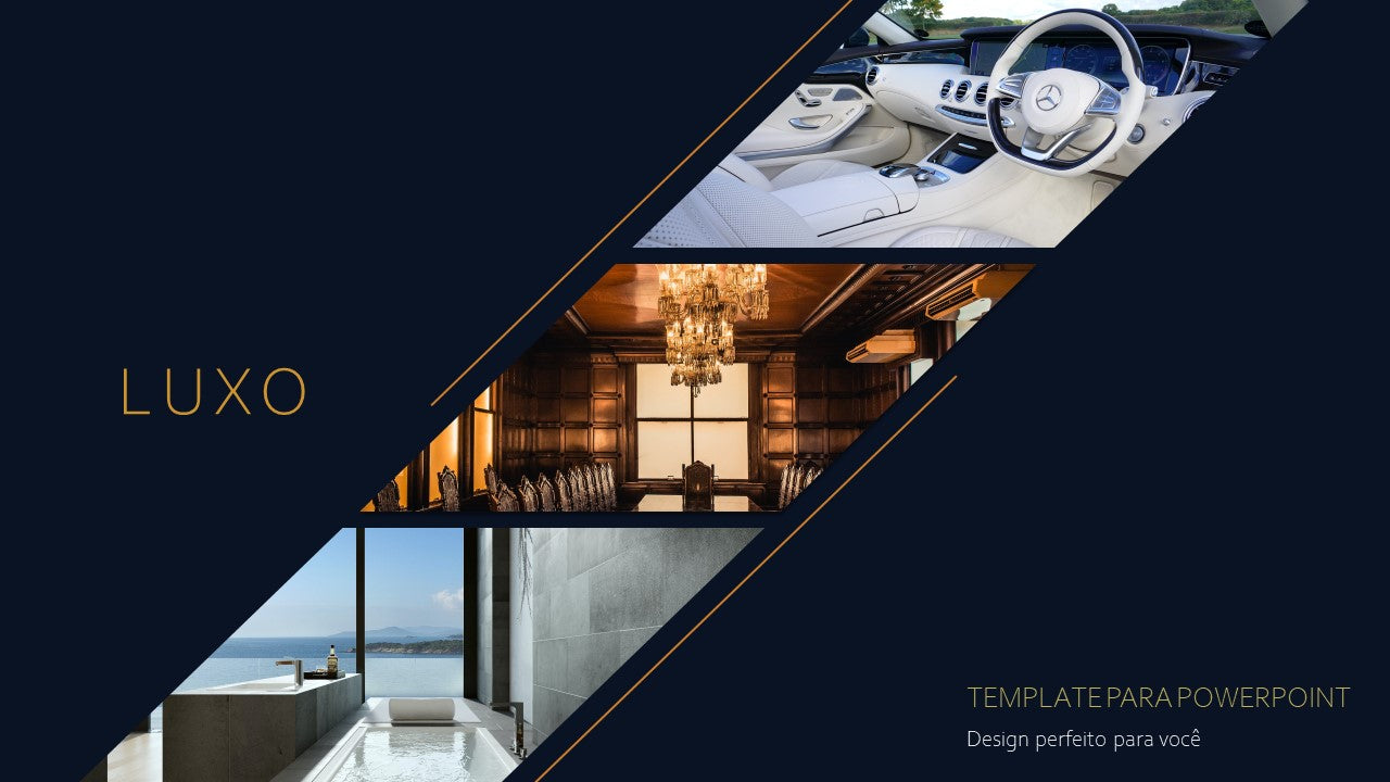 Template PowerPoint Luxo - 30 Slides Premium Sofisticados Multiusos