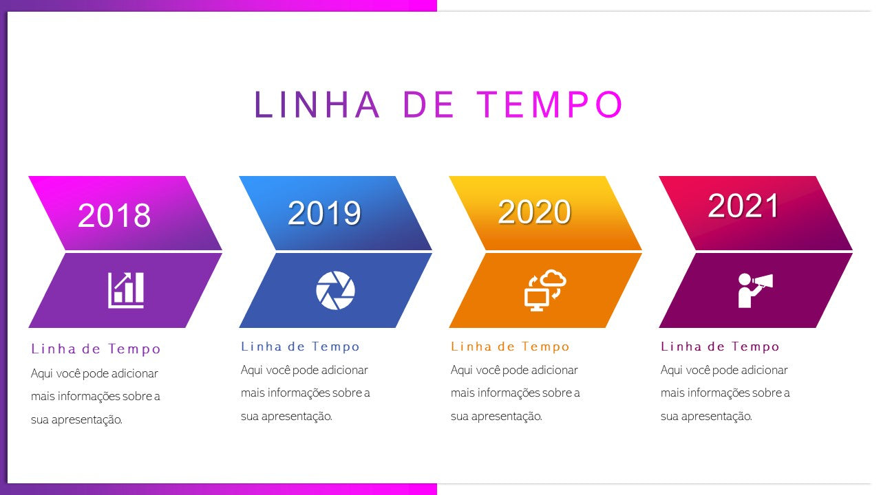 Template PowerPoint Linha do Tempo - 10 Opções Animadas Profissionais