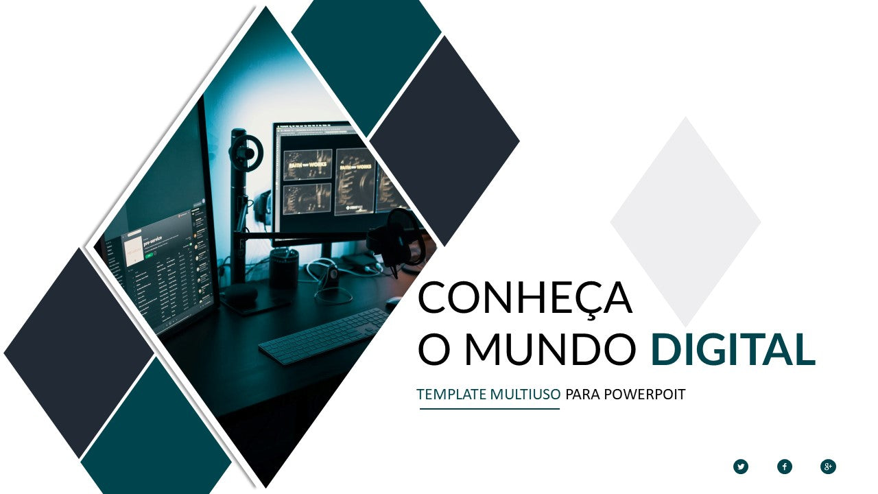 Template PowerPoint Tecnologia - 30 Slides Profissionais Multiusos