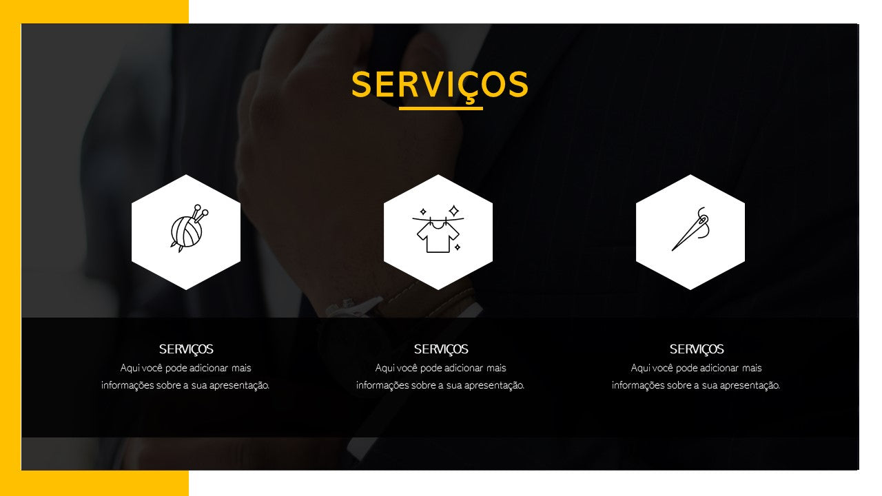 Template PowerPoint Moda Masculina - 30 Slides Profissionais Multiusos