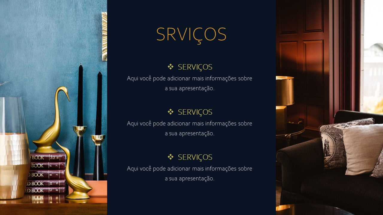 Template PowerPoint Luxo - 30 Slides Premium Sofisticados Multiusos