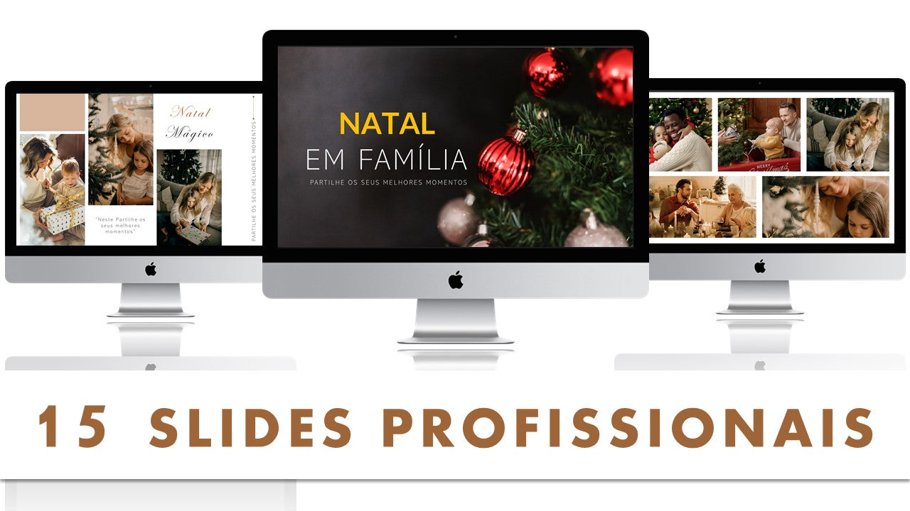 Template PowerPoint Natal em Família - 15 Slides Multiusos