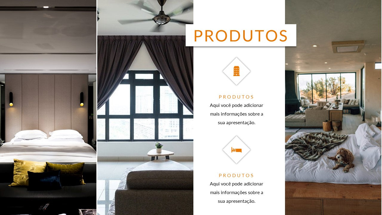 Template PowerPoint Design de Interiores - 30 Slides Profissionais Multiusos