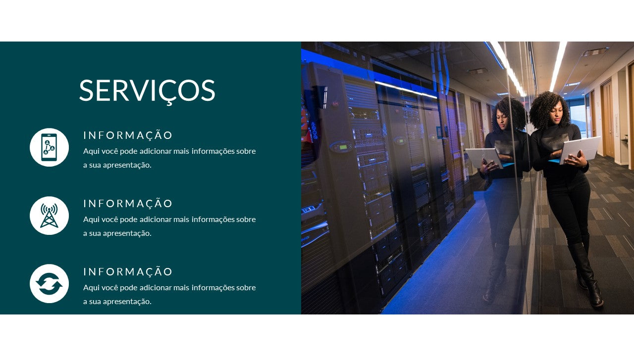 Template PowerPoint Tecnologia - 30 Slides Profissionais Multiusos