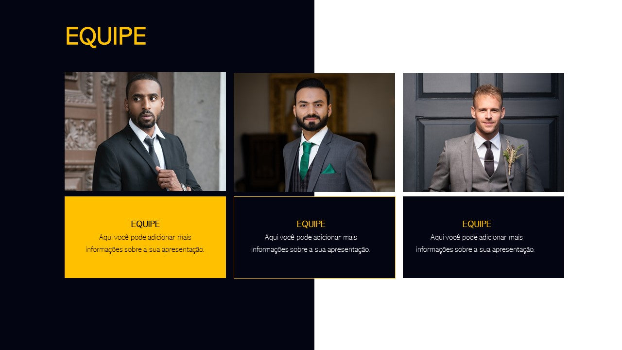 Template PowerPoint Moda Masculina - 30 Slides Profissionais Multiusos