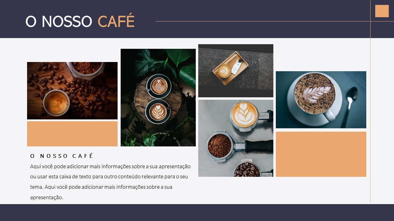 Template PowerPoint Café - 30 Slides Temáticos para Cafetarias Multiusos