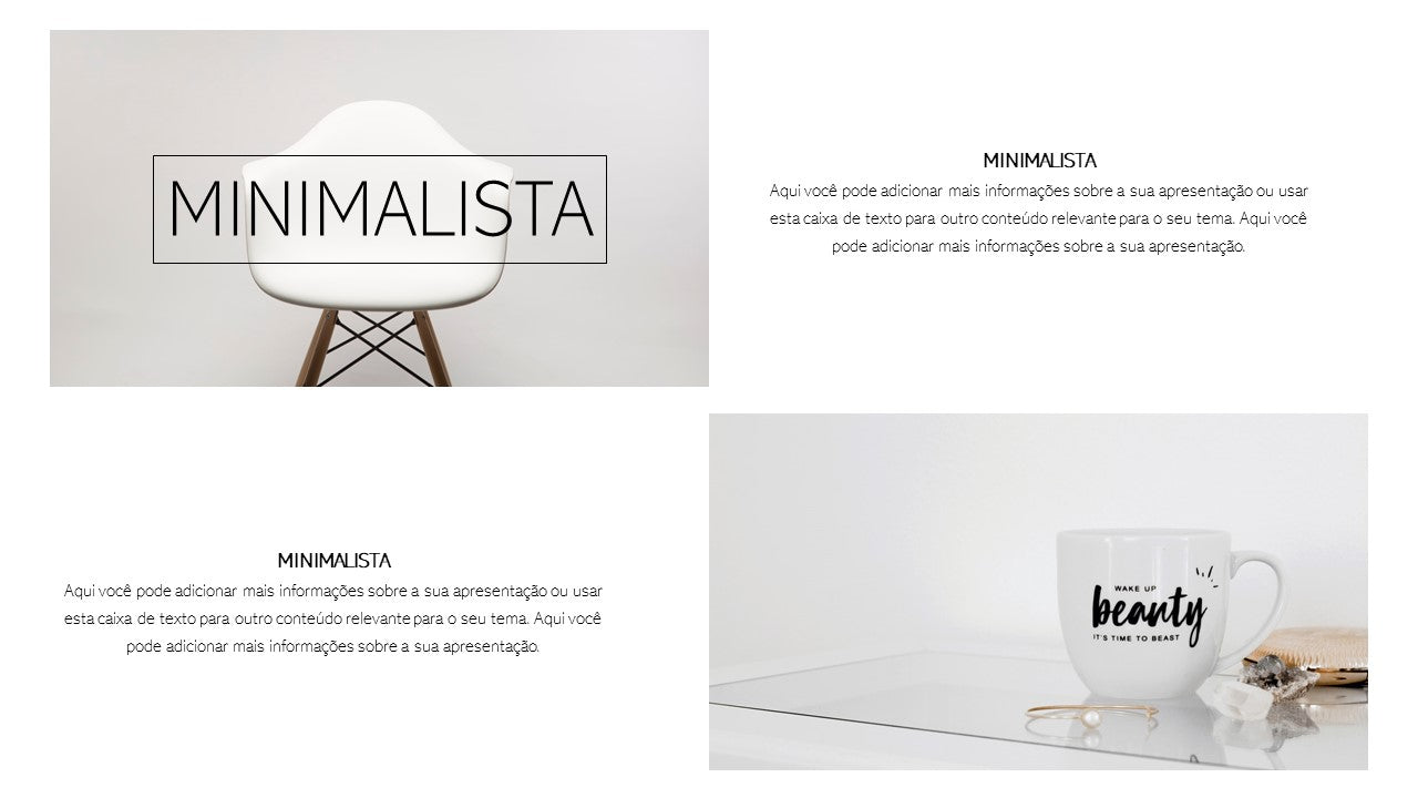 Template PowerPoint Minimalista - 30 Slides Modernos Limpos Multiusos