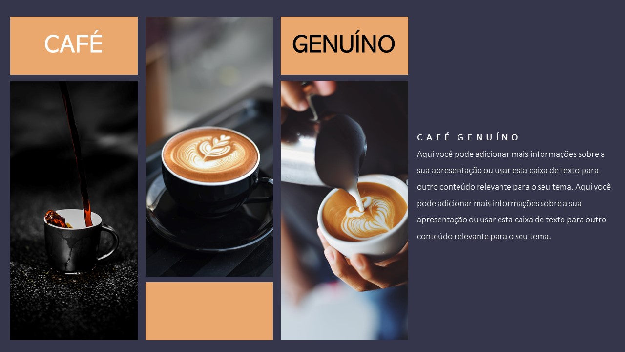 Template PowerPoint Café - 30 Slides Temáticos para Cafetarias Multiusos