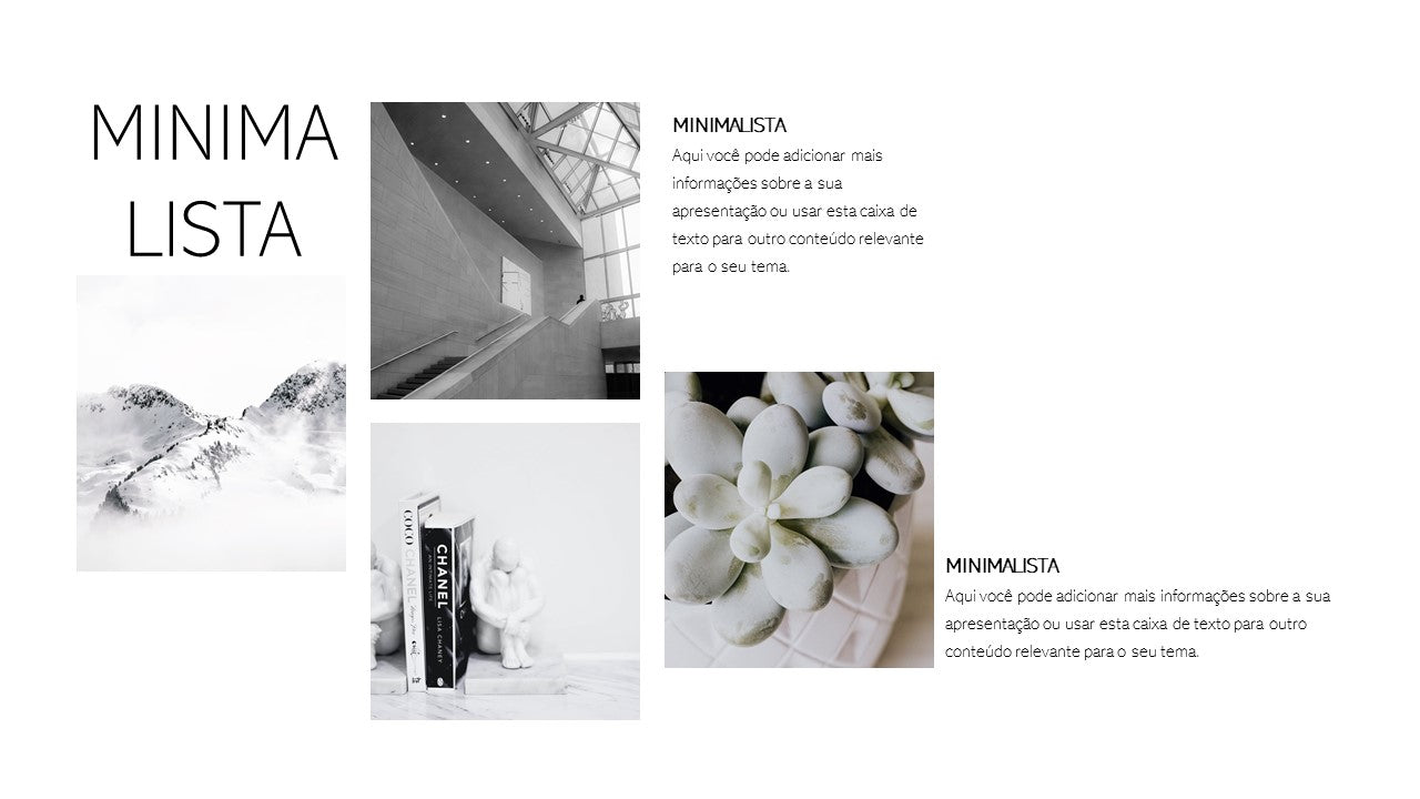 Template PowerPoint Minimalista - 30 Slides Modernos Limpos Multiusos