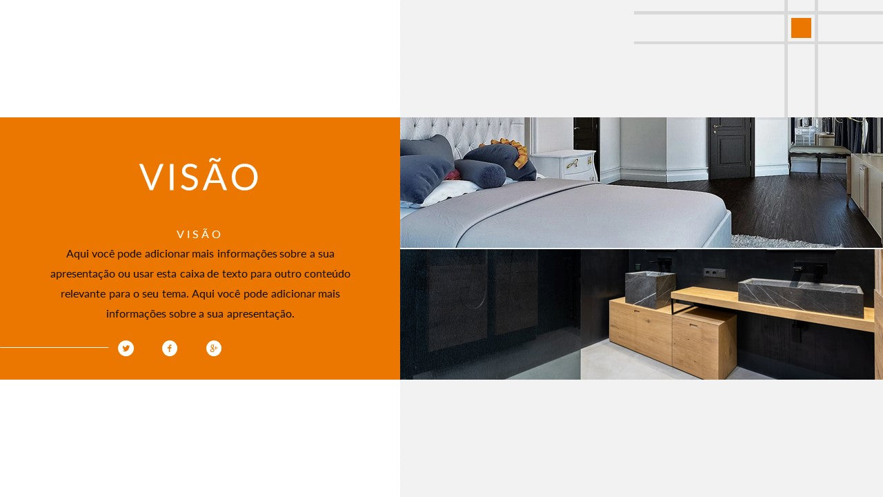 Template PowerPoint Design de Interiores - 30 Slides Profissionais Multiusos