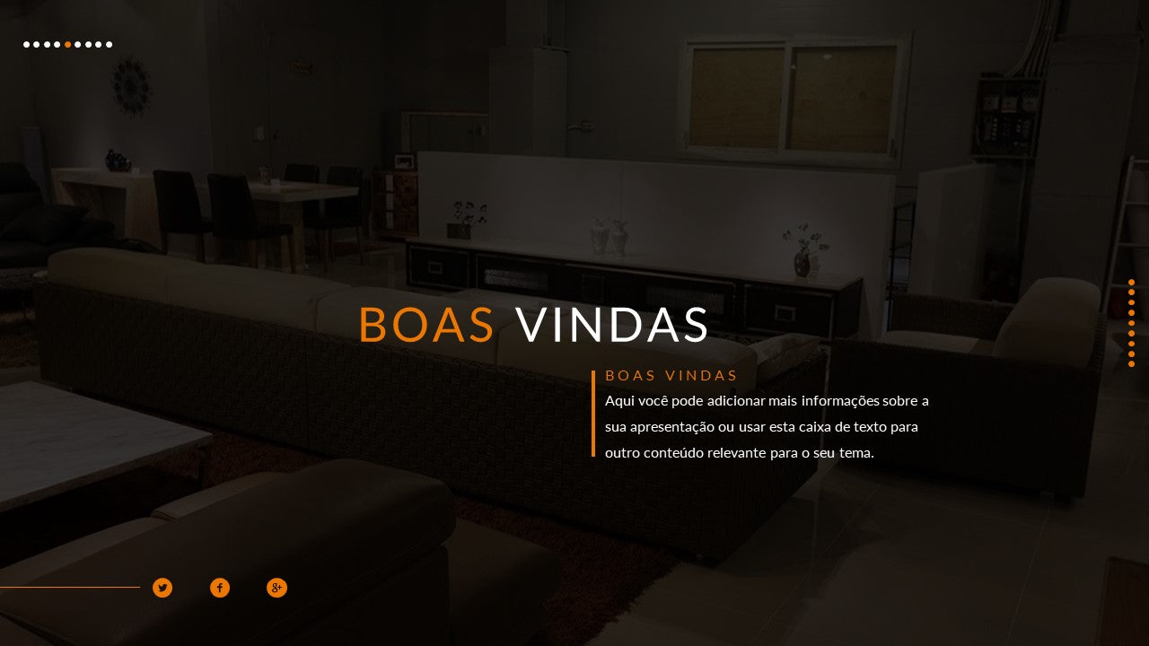 Template PowerPoint Design de Interiores - 30 Slides Profissionais Multiusos