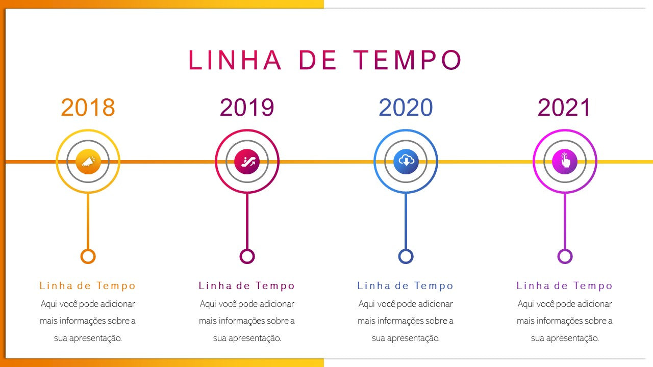 Template PowerPoint Linha do Tempo - 10 Opções Animadas Profissionais