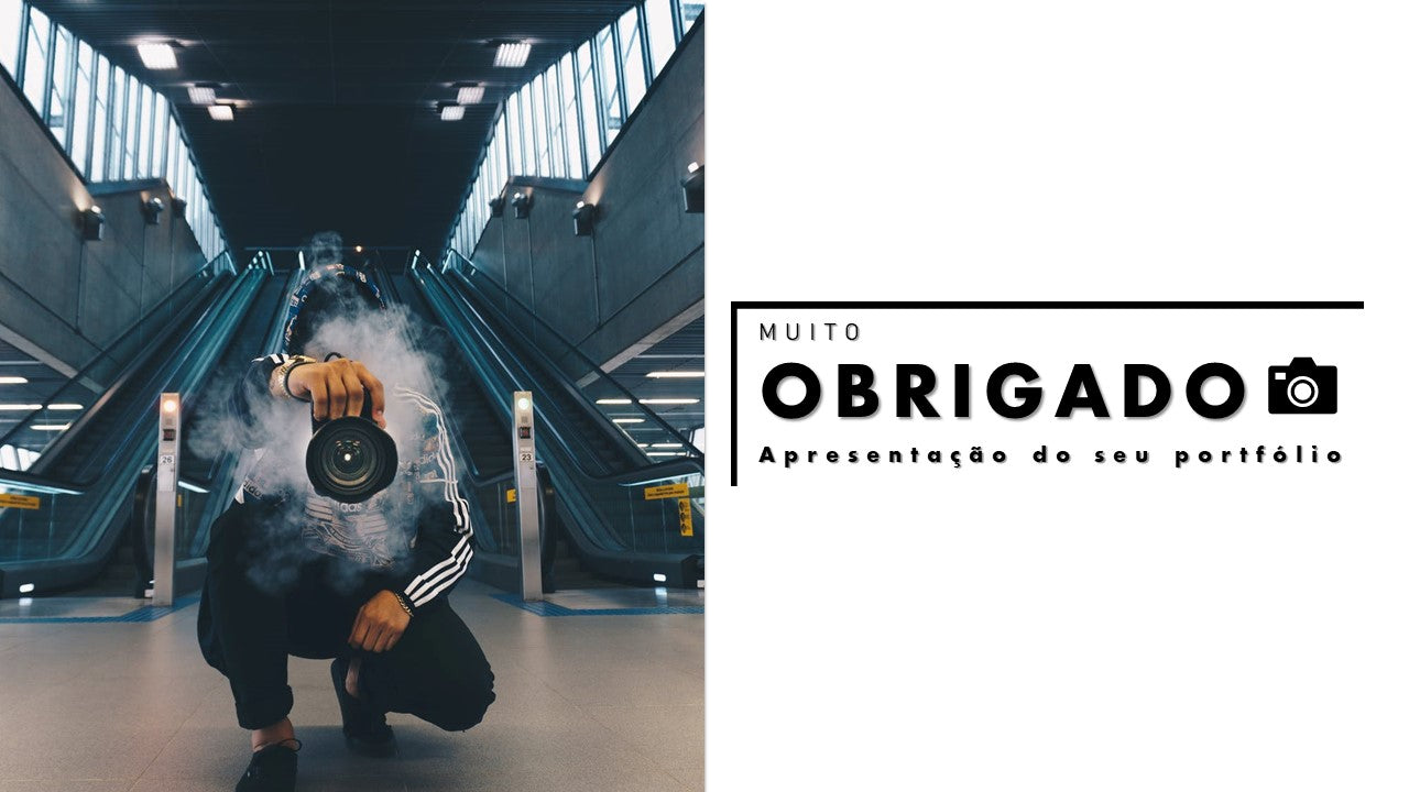 Template PowerPoint Portfólio Fotografia - 30 Slides Profissionais Multiusos