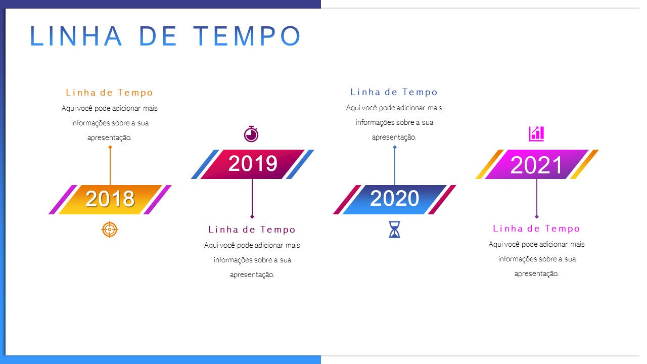 Template PowerPoint Linha do Tempo - 10 Opções Animadas Profissionais