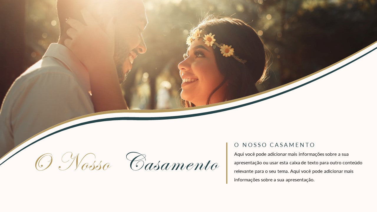Template PowerPoint Casamentos - 30 Slides Multiusos Românticos