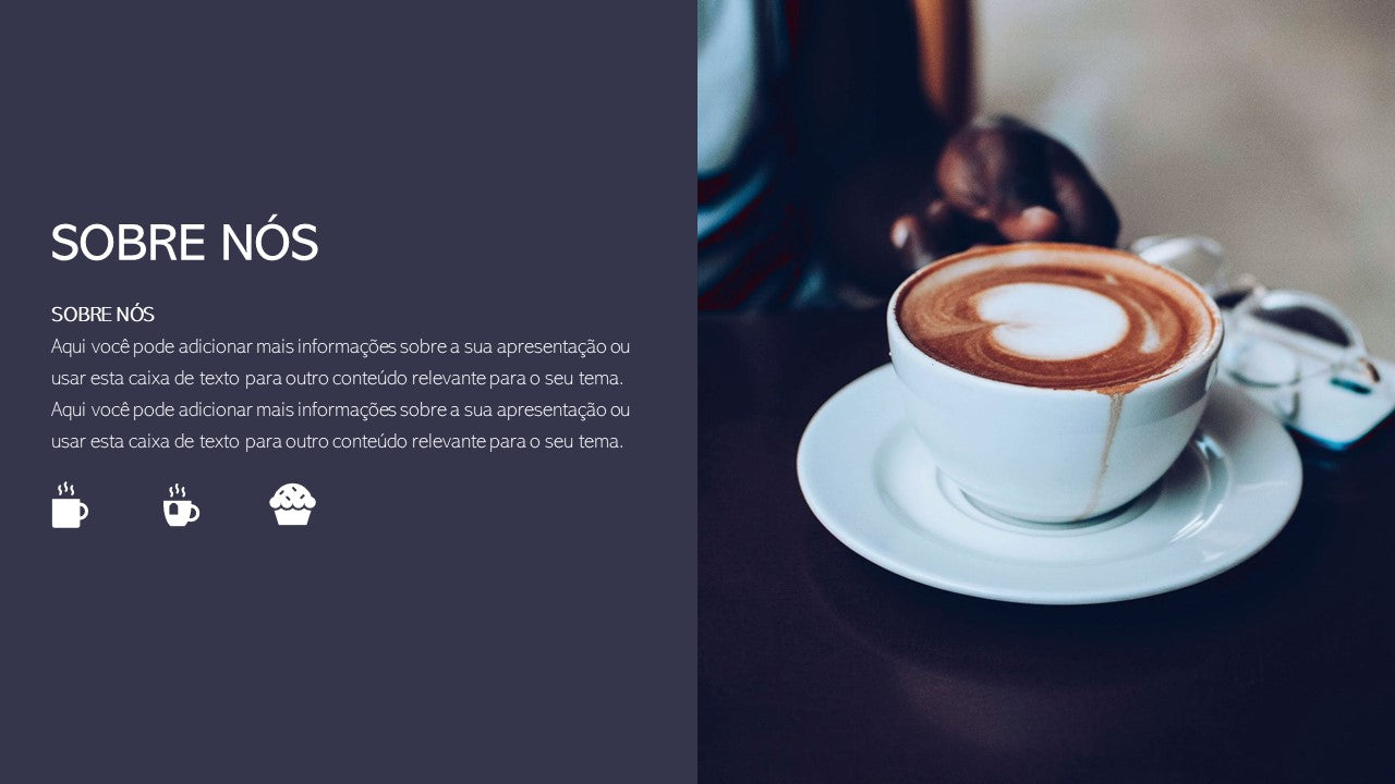 Template PowerPoint Café - 30 Slides Temáticos para Cafetarias Multiusos