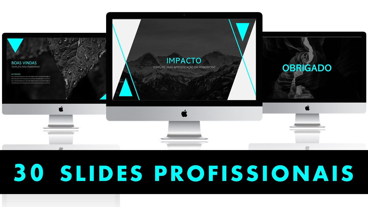 Template PowerPoint Impacto - 30 Slides Poderosos Profissionais Multiusos