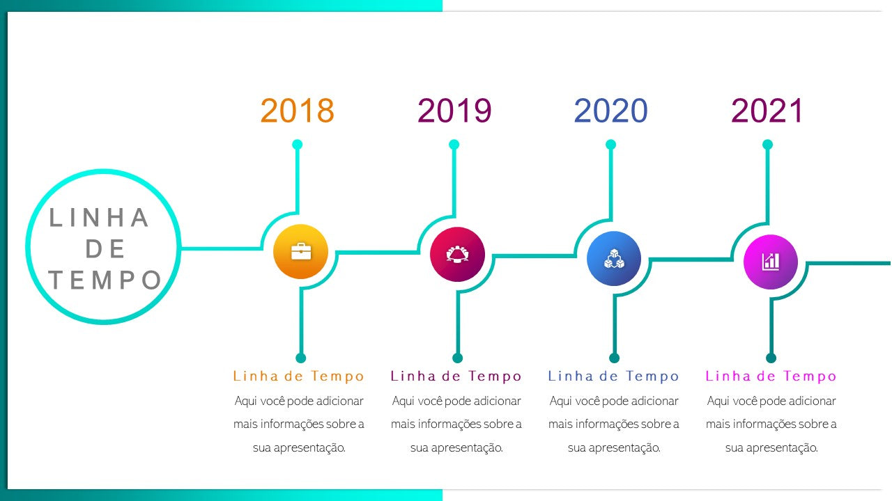 Template PowerPoint Linha do Tempo - 10 Opções Animadas Profissionais
