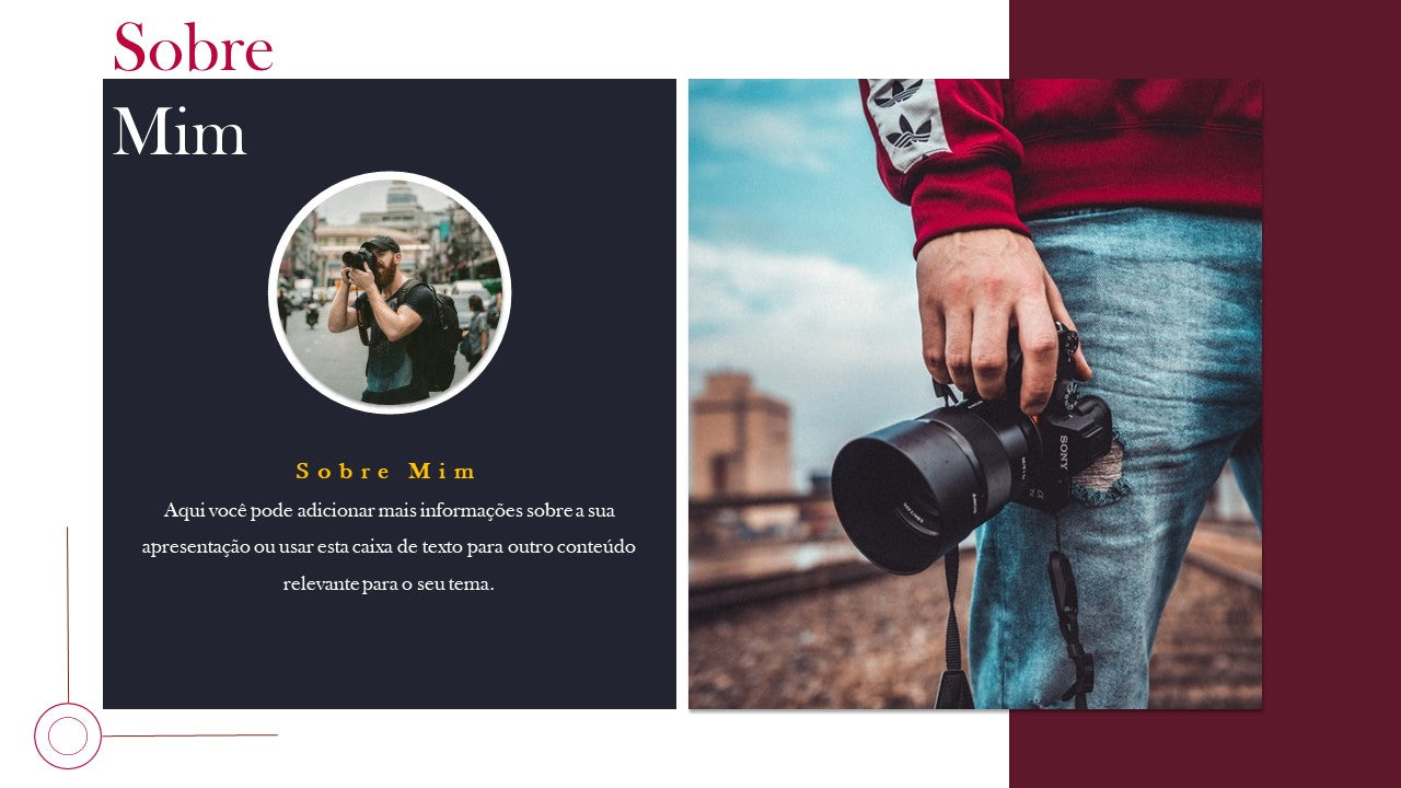 Template PowerPoint Portfólio Fotografia - 30 Slides Profissionais Multiusos