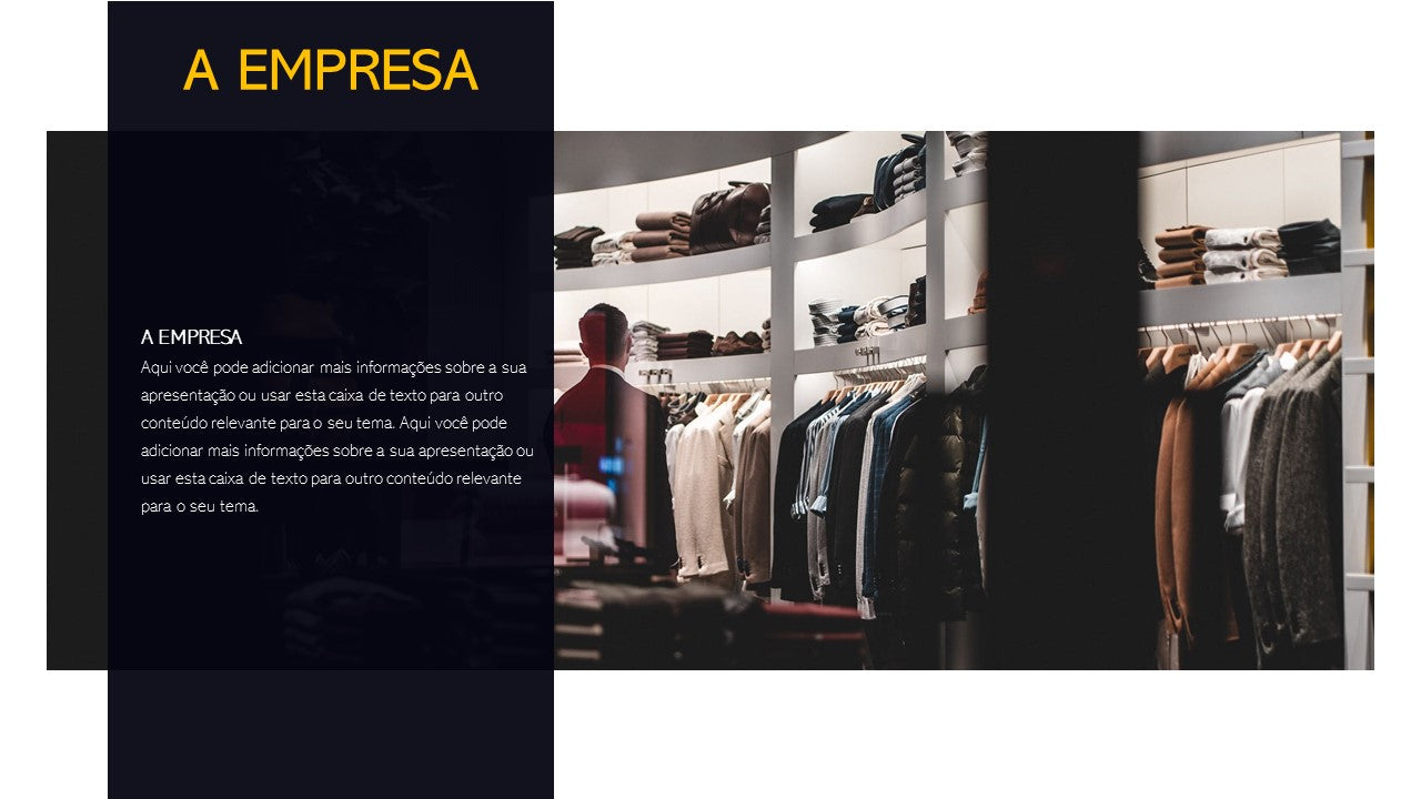 Template PowerPoint Moda Masculina - 30 Slides Profissionais Multiusos