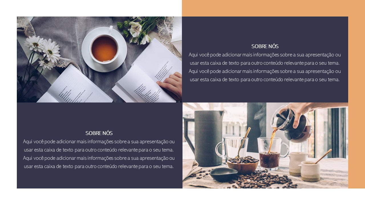 Template PowerPoint Café - 30 Slides Temáticos para Cafetarias Multiusos
