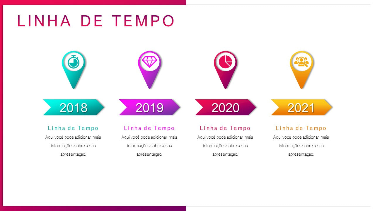 Template PowerPoint Linha do Tempo - 10 Opções Animadas Profissionais