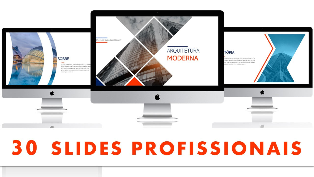 Template PowerPoint Arquitetura Moderna - 30 Slides Profissionais Multiusos