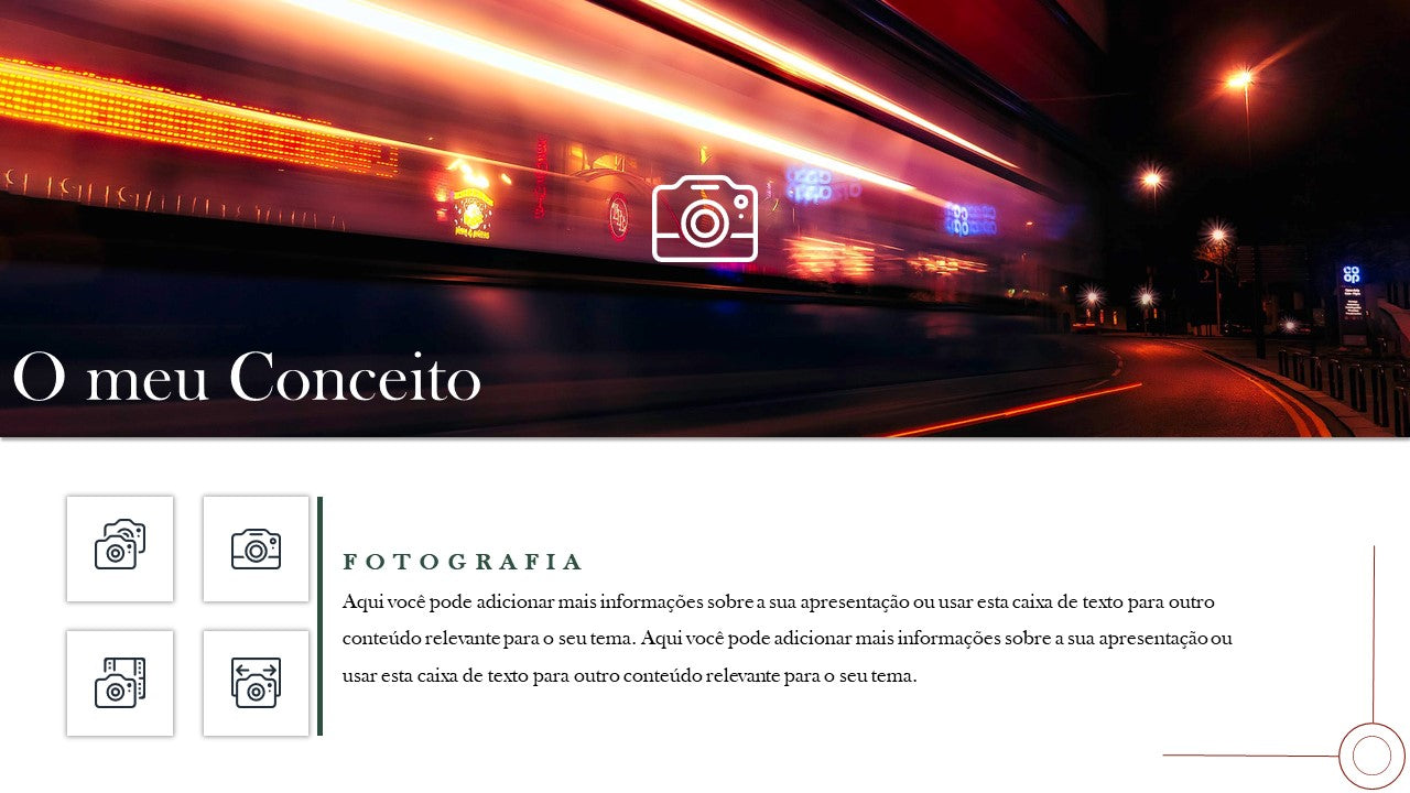 Template PowerPoint Portfólio Fotografia - 30 Slides Profissionais Multiusos