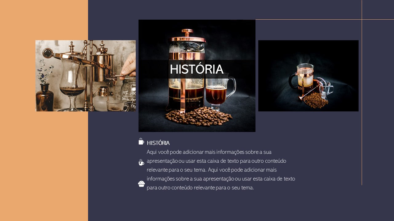 Template PowerPoint Café - 30 Slides Temáticos para Cafetarias Multiusos