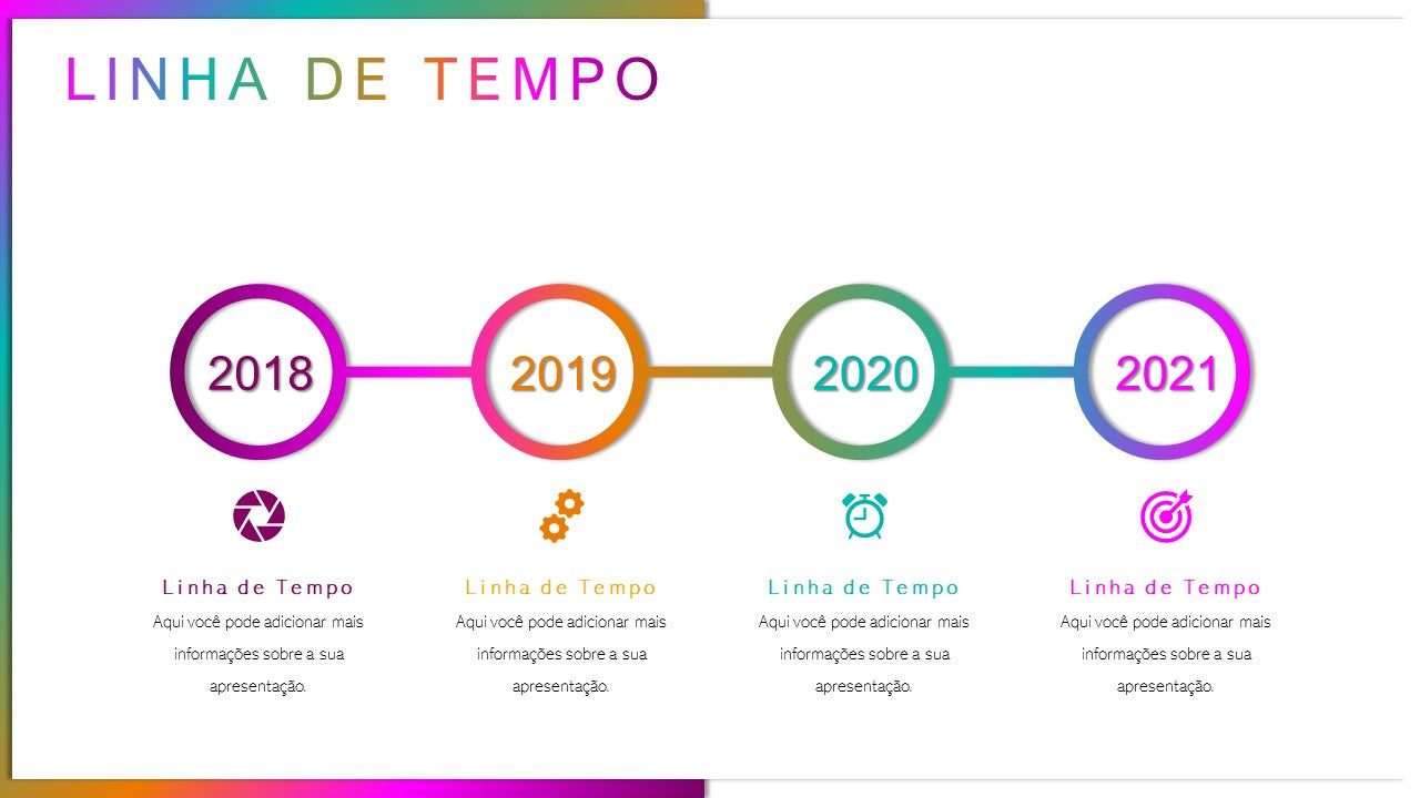 Template PowerPoint Linha do Tempo - 10 Opções Animadas Profissionais