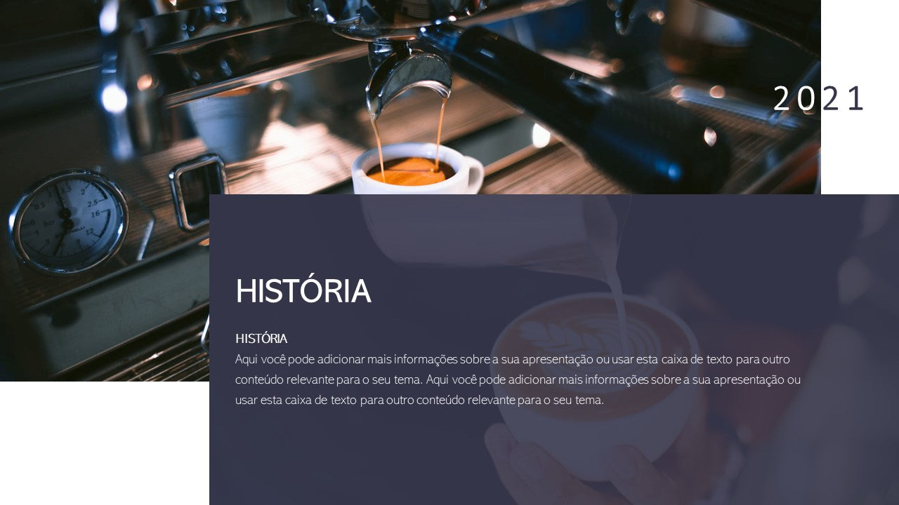 Template PowerPoint Café - 30 Slides Temáticos para Cafetarias Multiusos