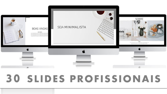Template PowerPoint Minimalista - 30 Slides Modernos Limpos Multiusos