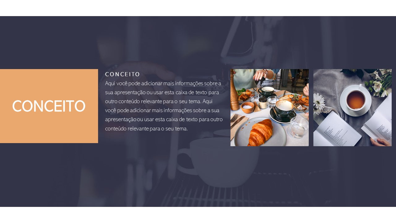 Template PowerPoint Café - 30 Slides Temáticos para Cafetarias Multiusos