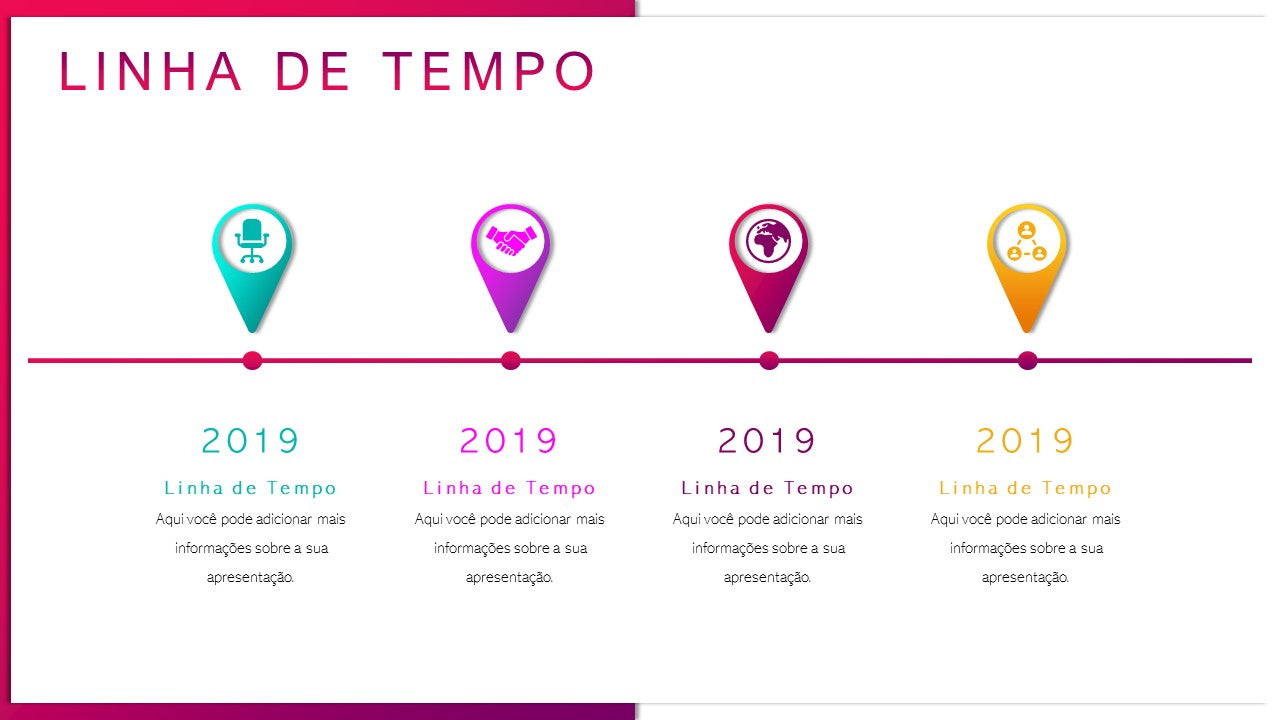 Template PowerPoint Linha do Tempo - 10 Opções Animadas Profissionais