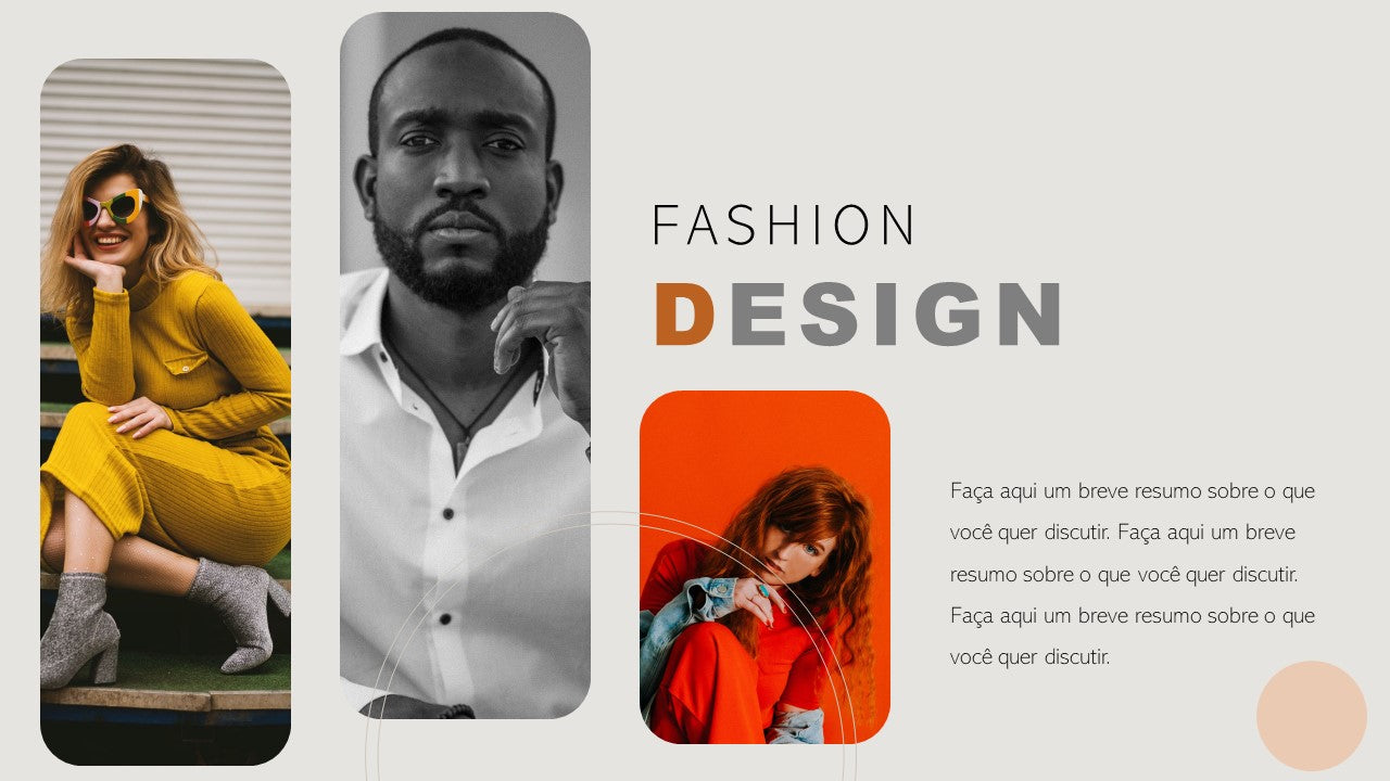 Template PowerPoint Fashion Design Grátis - 11 Slides Multiusos